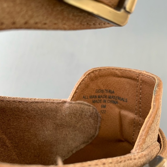 G by Guess Gisteria Tan Peep Toe Ankle Booties - Picture 6 of 8